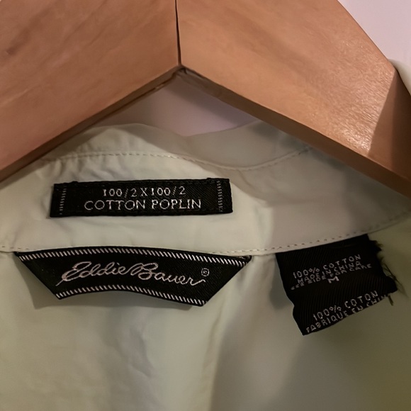 Eddie Bauer light green button down shirt - Picture 3 of 4